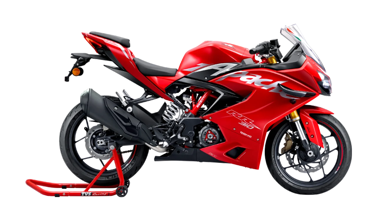 TVS Apache RR 310 supersport motorcycle, right side view