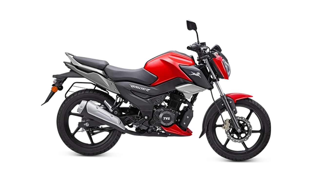 TVS Raider 125 motorcycle, right side view